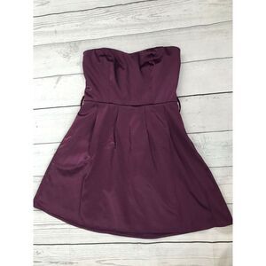 21 Womens Purple Strapless Dress Size Small